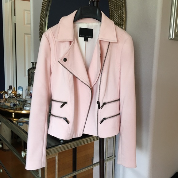 Banana Republic Pink Moto Jacket 